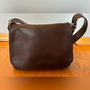 Coach saddle legacy flap brown leather vintage